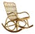 Vintage Boho Loop Rattan Rocking Chair For Sale