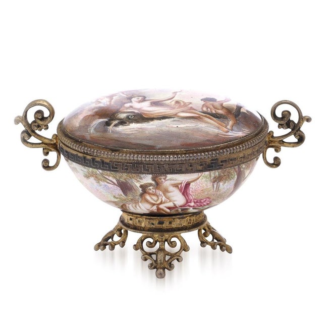 19th Century Austrian Silver & Enamel Lidded Bowl, Vienna, 1870s For Sale - Image 14 of 14