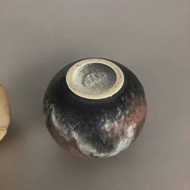 Abstract German Fat Lava Pottery Vases from Ruscha, 1960s, Set of 2 For Sale - Image 16 of 17
