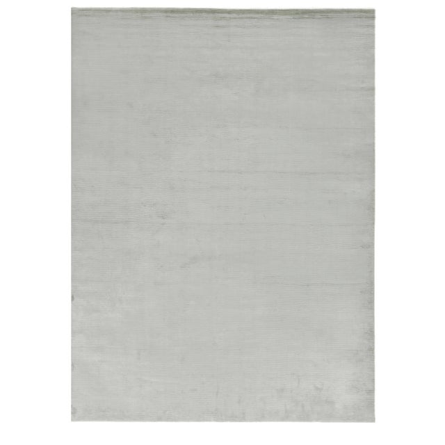 Exquisite Rugs Ives Hand loom Viscose Light Blue Rug-15'x20' For Sale - Image 10 of 10