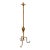 Mid 20th Century Spanish Wrought Iron Floor Candlestick W/ Gold Wash For Sale