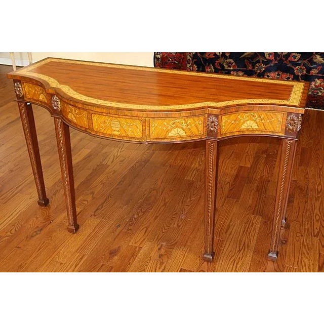 Early 21st Century Chelsea House Adams Style Paint Decorated Sofa Console Table For Sale - Image 5 of 11