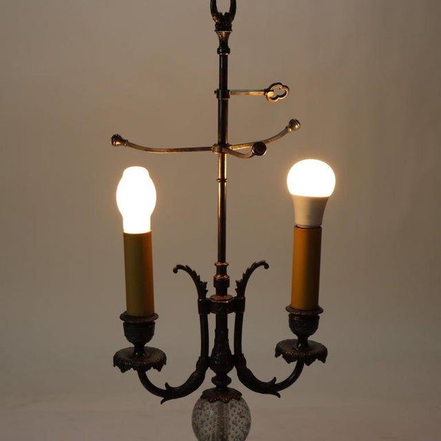 1910s Rare Antique Pairpoint Arts & Crafts Reverse Painted Moonlit Bay Landscape Lamp For Sale - Image 13 of 14