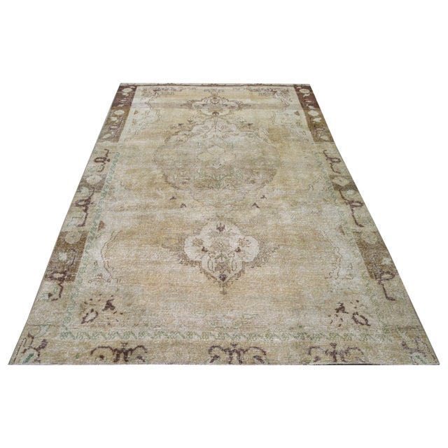 Vintage Turkish Anatolian Hand-knotted with care using traditional rug-making techniques, this wool rug blends timeless...