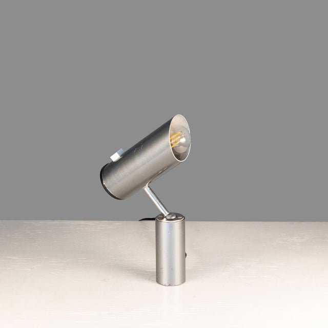 Small Steel Table Lamp, 1970, in Good conditions. Designed 1970 to 1979 European Plug (up to 250V).The wiring of this item...
