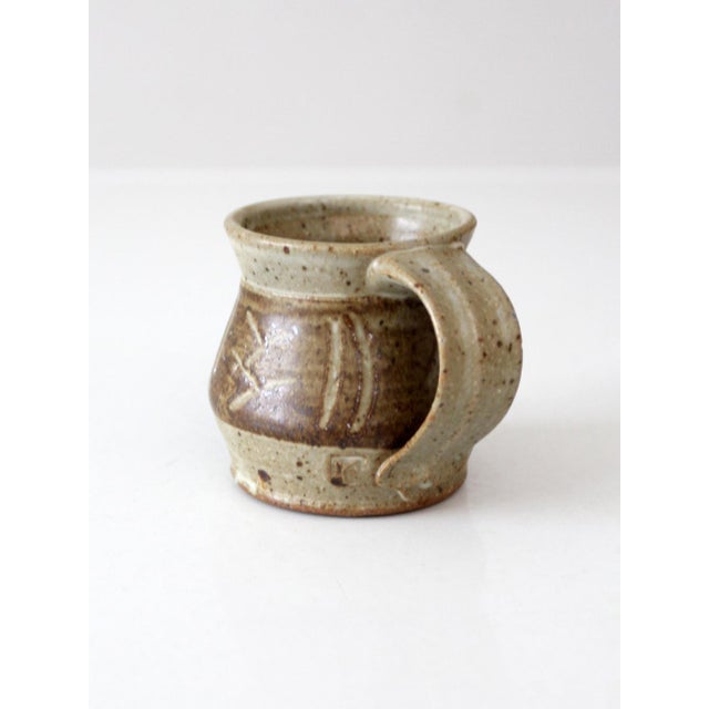Late 20th Century VIntage Studio Pottery Mug For Sale - Image 5 of 11