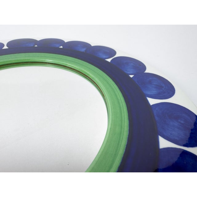 Blue 1970s Swedish Piggelin Porcelain Wall Mirror by Marianne Westman for Rörstrand For Sale - Image 8 of 14