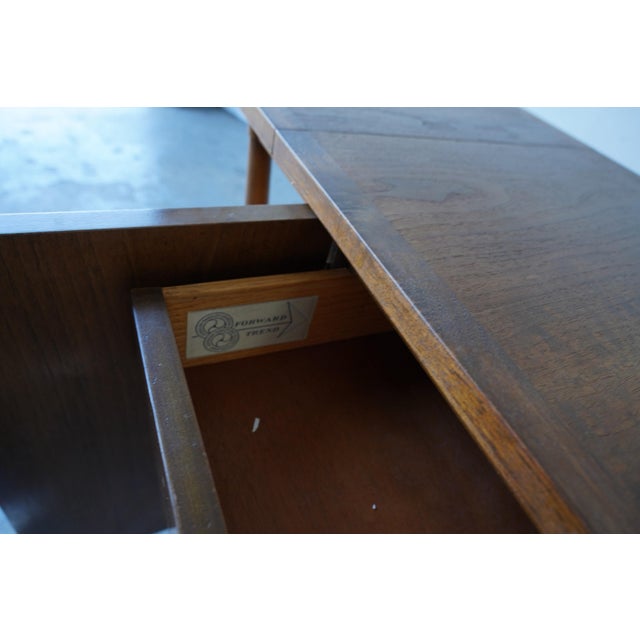 1960s Bert England Brutalist Forward Trend Drop-Leaf Bar Cart / Serving Cabinet For Sale In Las Vegas - Image 6 of 15