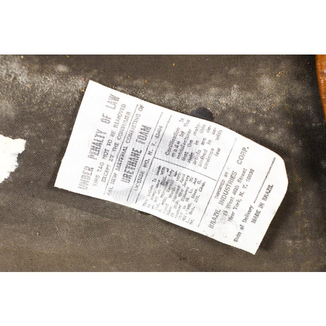 Mid Century Brazilian Modernist Lounge Chair + Ottoman — Percival Lafer — Model Mp-211 — Brown Leather + Rosewood For Sale - Image 17 of 17