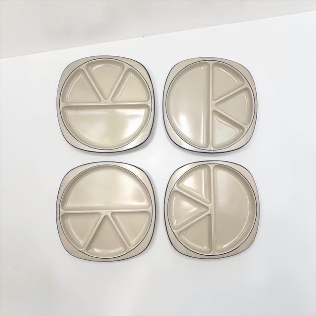 Beige Compartment Plates from Rosenthal Studio-Linie, Germany, 1970s, Set of 4 For Sale - Image 8 of 13