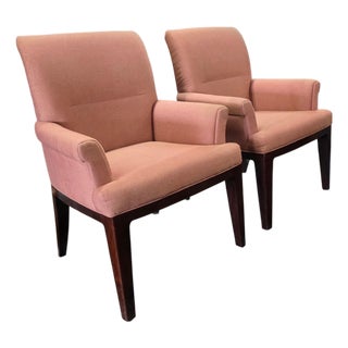 Pair of Bill Sofield for Baker Furniture Contemporary Upholstered Armchairs For Sale