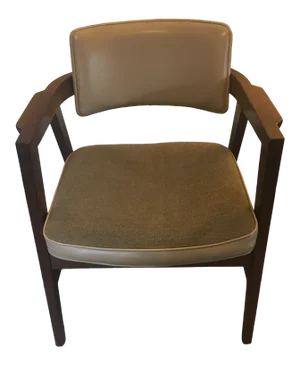 1978 Gunlocke Chair Company Walnut Floating Arm Chair