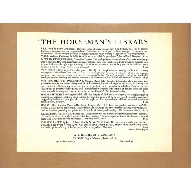 "The Horse in Action" 1954 Wynmalen, Henry For Sale In New York - Image 6 of 9