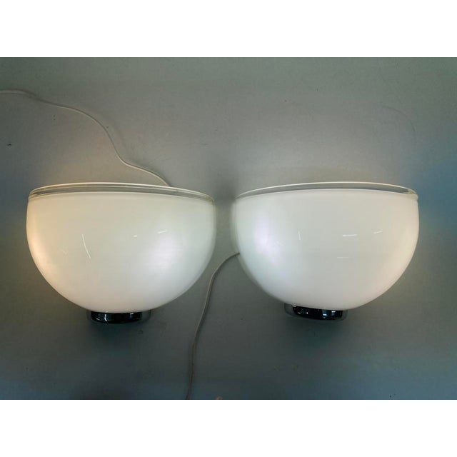 Silver 2 X Artemide Onfale Parete Wandlampen Design Luciano Vistosi, 1990s, Set of 2 For Sale - Image 8 of 12