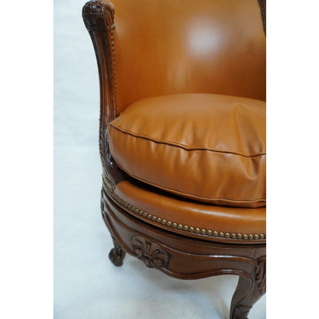 Mid 19th Century French Louis XV Swivel Chair by J Nelson For Sale - Image 11 of 17