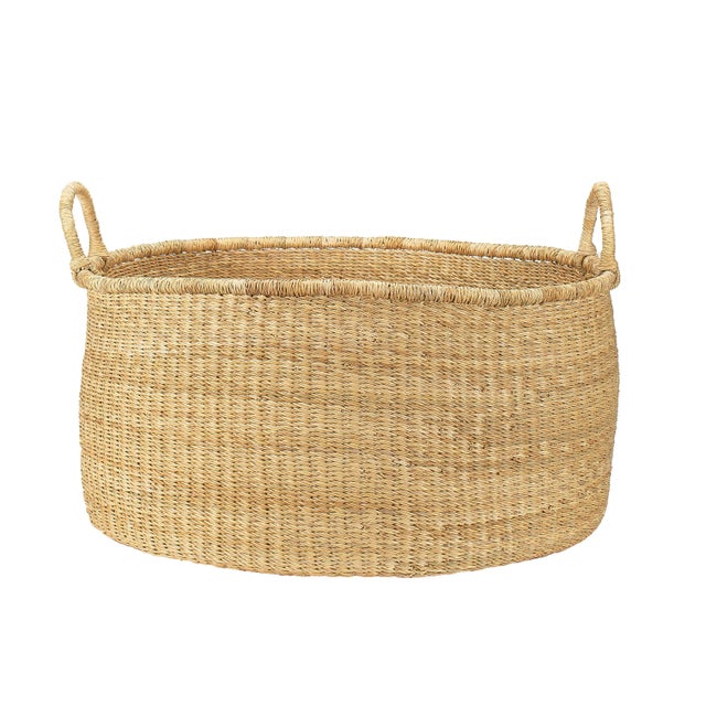 Natural Woven Grass Basket / Set of 2 Chairish