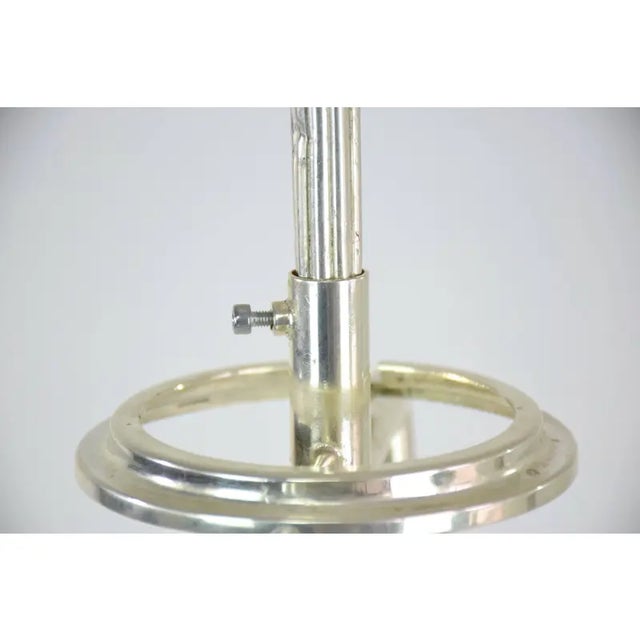 Metal 20th Century Silver Plated Flower Lamps, Spain, 1960s - a Pair For Sale - Image 7 of 10