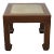 Marble Top and Elm Square Vintage Accent or Side Table 22"h For Sale
