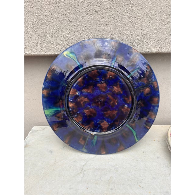 Late 19th Century Large 19th Century Neo-Renaissance Majolica Palissy Plate For Sale - Image 5 of 5