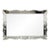 Vintage Venetian Art Deco Scalloped Edge Floral Etched Glass Large Wall Mirror For Sale