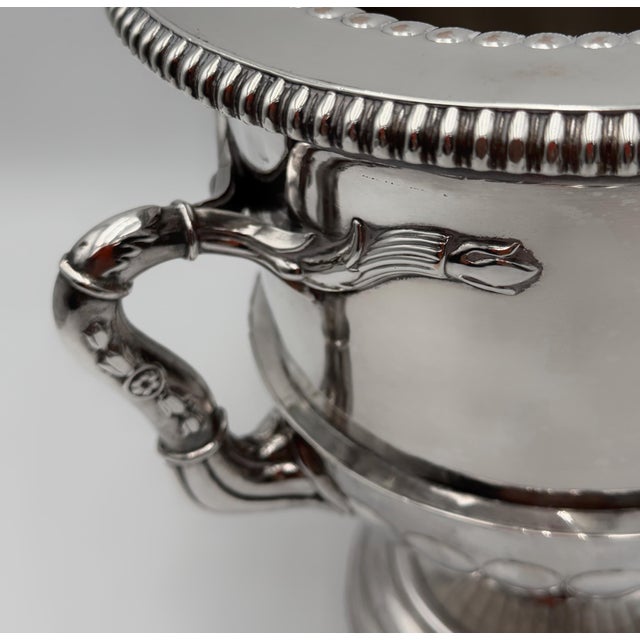 Traditional Regency English Sheffield Plate Armorial Wine Cooler, Manner of Matthew Boulton For Sale - Image 3 of 15