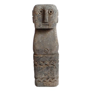 Vintage Stone Timor Figure Property Marker Garden Ornament For Sale