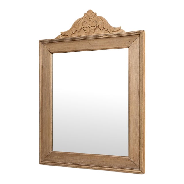 19th Century France Tan Wood Mirror For Sale