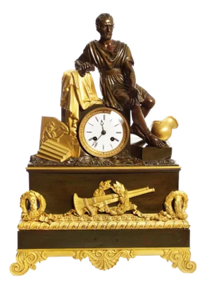 “Horatius & the Fall of Rome” French Empire Antique Bronze Mantel Clock