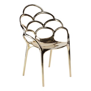 Alpemare Chair in Mirror Polished Cast Bronze by Barberini & Gunnell For Sale