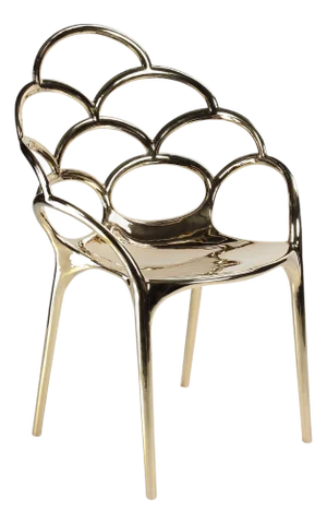 Alpemare Chair in Mirror Polished Cast Bronze by Barberini & Gunnell
