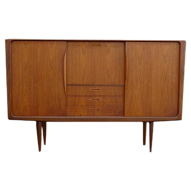 Vintage Danish Teak and Walnut Highboard by H.W. Klein for Bramin For Sale
