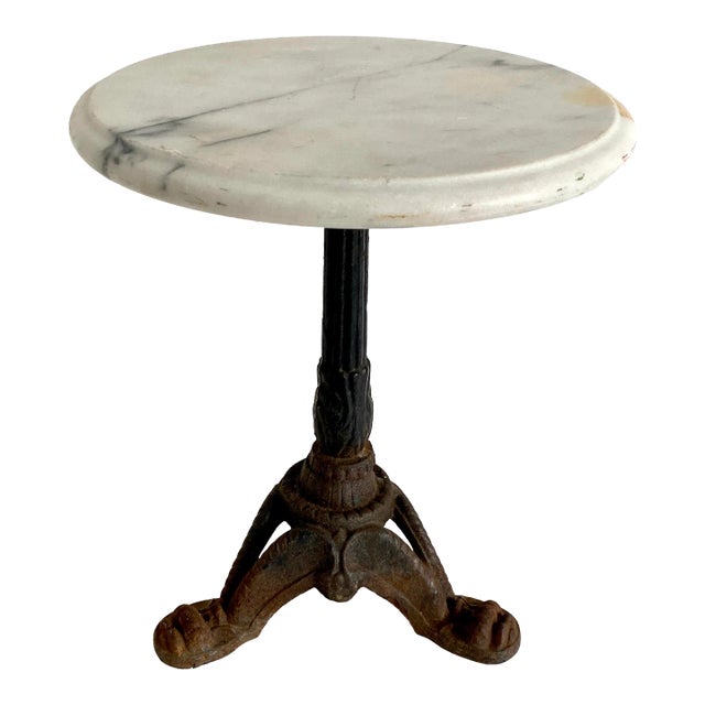 Miniature French Marble Bistro Display Table For Sale