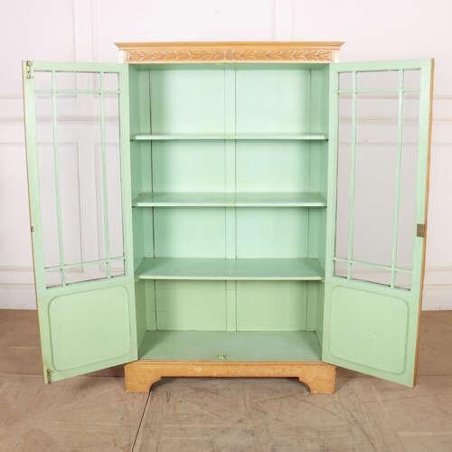 English Bleached Walnut Bookcase For Sale - Image 8 of 9