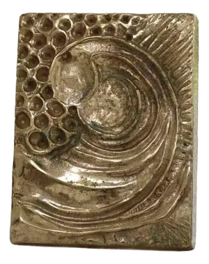 Brutalist Brass Front Door Handle in the style of Paul Evans, 1960s