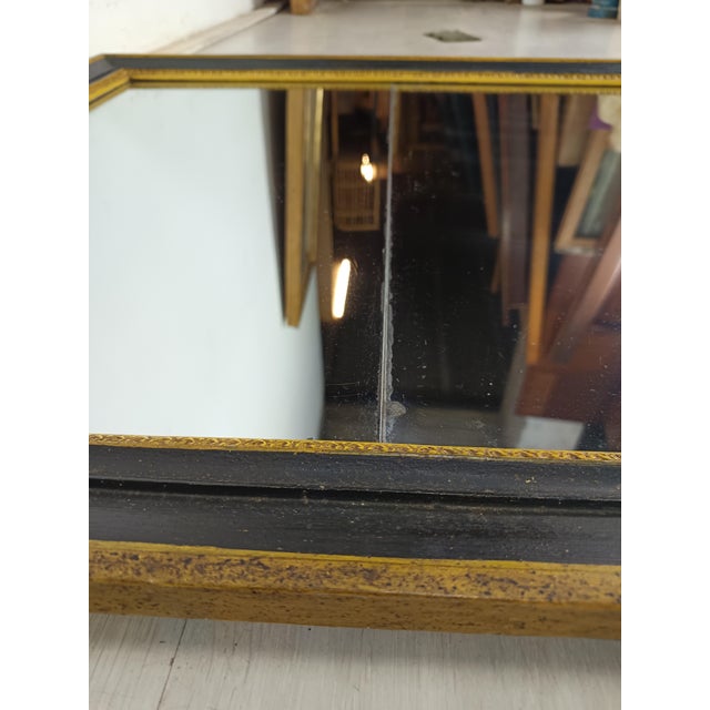 Antique Patinated Mirror in Fir For Sale - Image 9 of 16