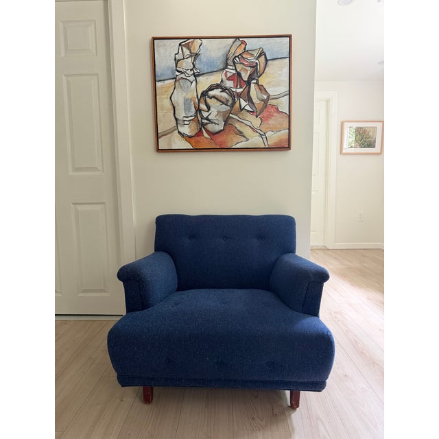 Large Mid-Century Abstract Cubist Still Life Painting in Earth Tones - Unsigned For Sale - Image 9 of 10