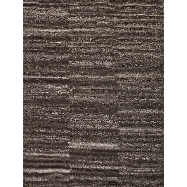 Textile Exquisite Rugs Kaza Hand-Knotted New Zealand Wool Charcoal/Brown Rug-9'X12' For Sale - Image 7 of 7