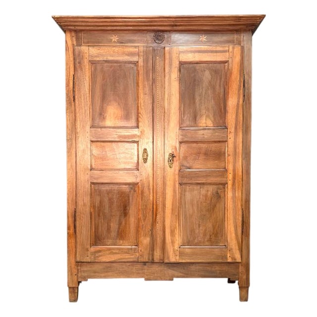 19th Century Walnut Wardrobe For Sale