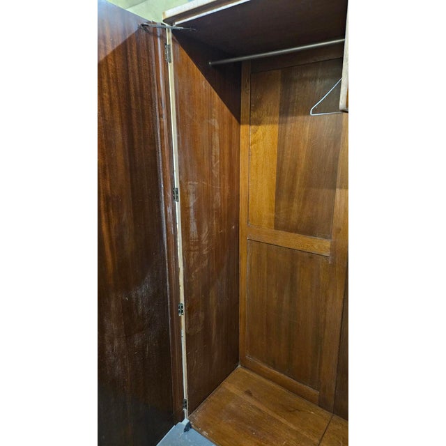 Art Deco Birdseye Maple Wardrobe with Phenolic Handles, 1930s For Sale - Image 8 of 13