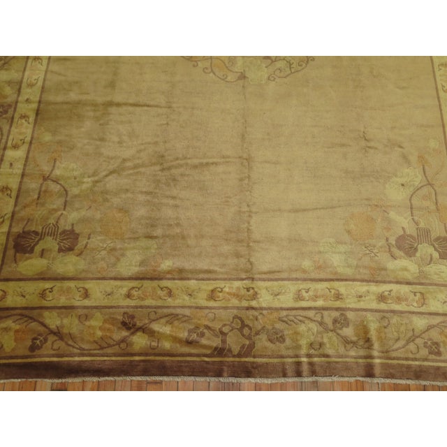 Pale Antique Chinese Rug, 8'9'' X 11'5'' For Sale - Image 4 of 11