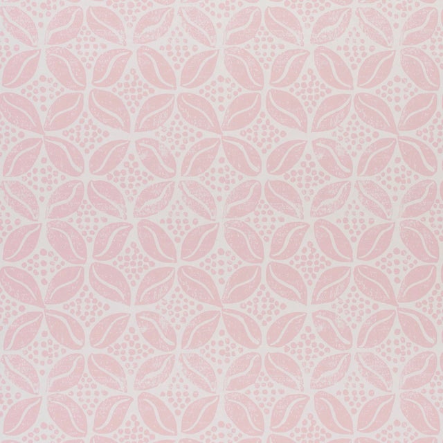 Schumacher x Molly Mahon Coffee Bean Wallpaper in Pink For Sale