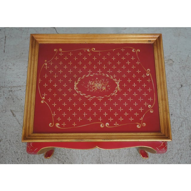French Ardley Hall French Paint Decorated Tea Table For Sale - Image 3 of 12