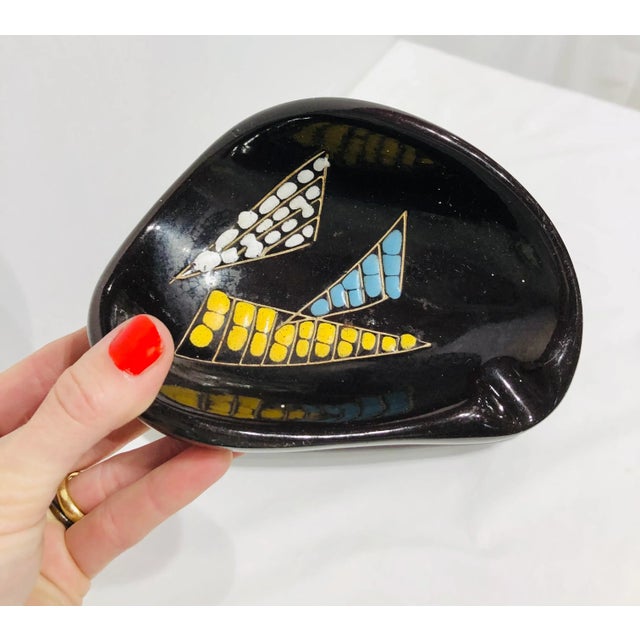 Vintage Mid Century Ceramic Ash Tray & Catch All Dish Set- 2 Pieces For Sale - Image 4 of 8