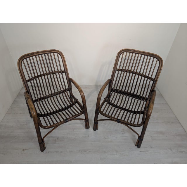 Vintage Italian Bamboo Armchair, 1970s For Sale - Image 17 of 18