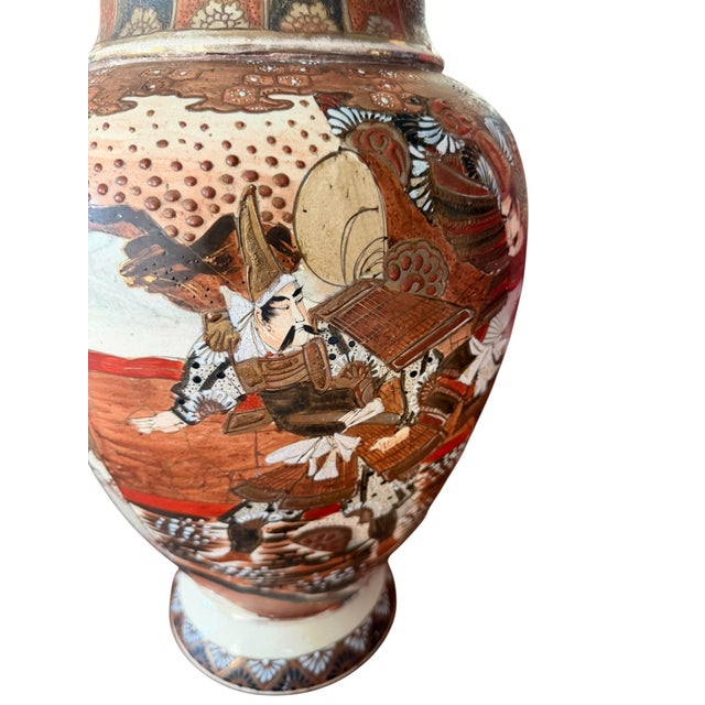 1950s Antique Japanese Earthenware Satsuma Vase, 1950 For Sale - Image 5 of 10