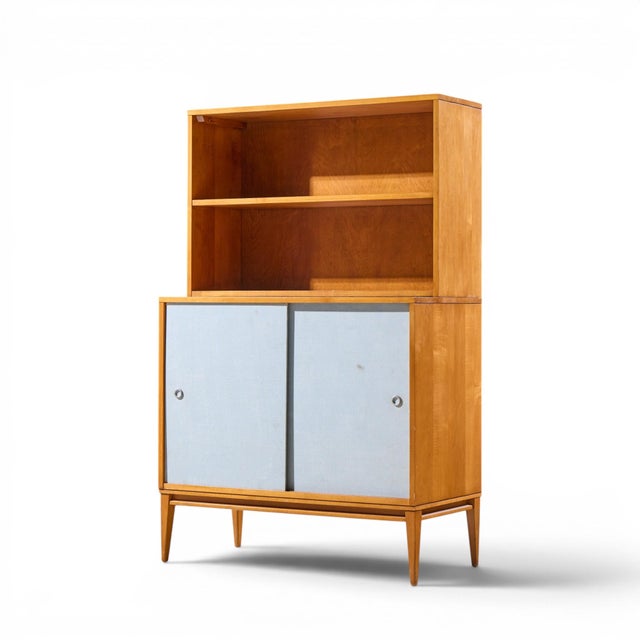 Mid-Century Modern Paul McCobb for Planner Group Mid Century Sliding Door Credenza With Hutch For Sale - Image 3 of 12