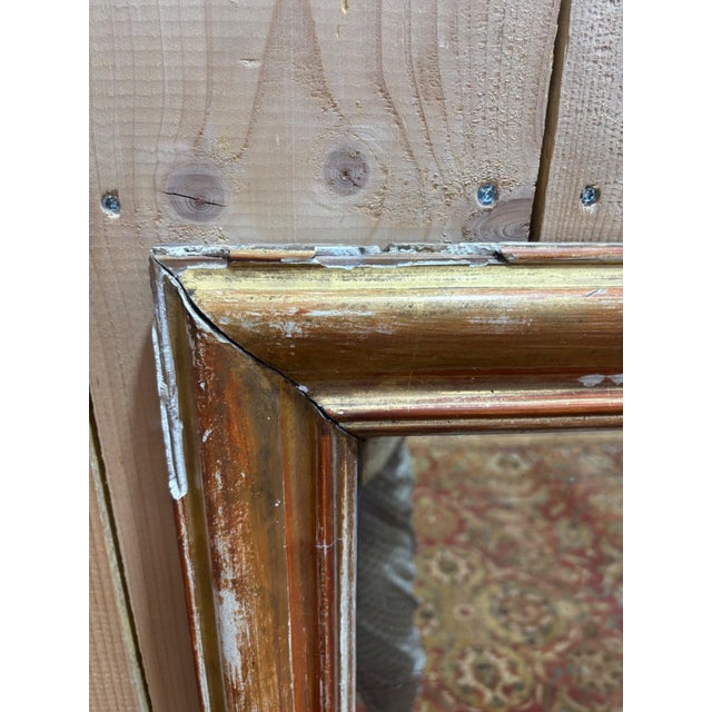 Louis-Philippe Fireplace Mirror in Gilded Wood, 1800s For Sale - Image 6 of 11
