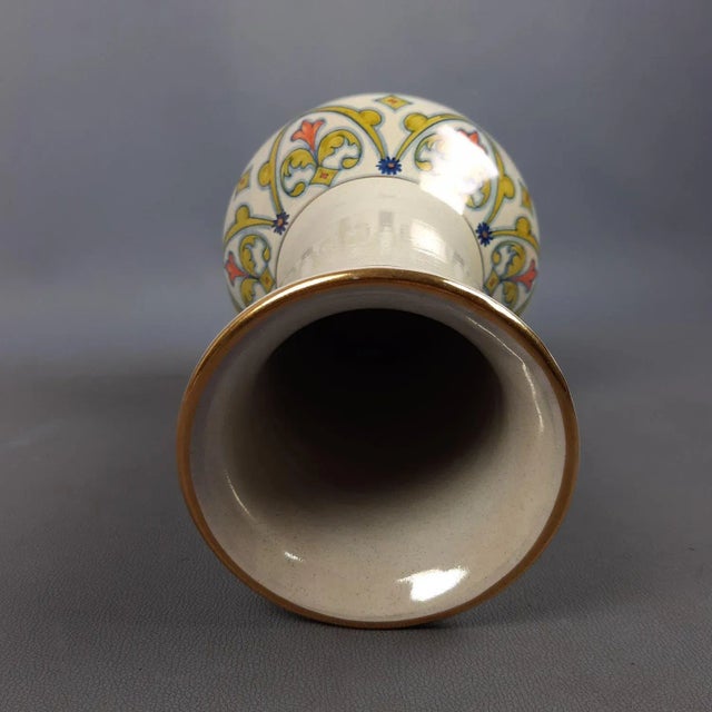 1950s Vintage Ceramic Vase by Deruta Gialletti For Sale - Image 5 of 10