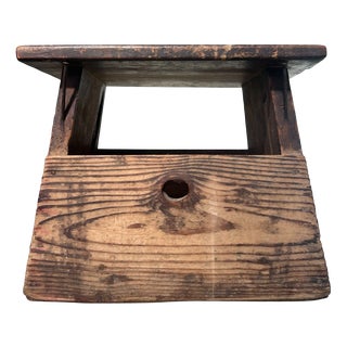 Vintage Japanese Fumidai Wooden Step Stool, 1950s For Sale