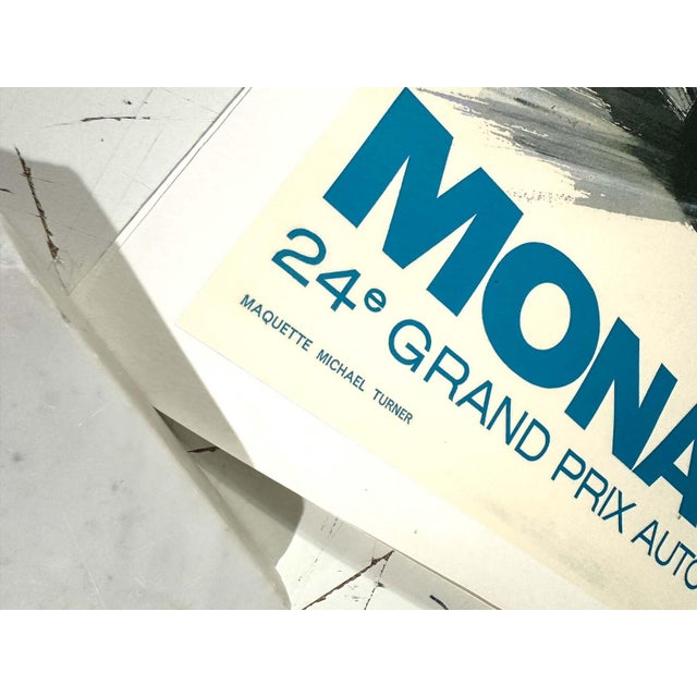 Monaco Grand Prix 1966 Michael Turner Vintage French Automobile Racing Poster For Sale In Providence - Image 6 of 6